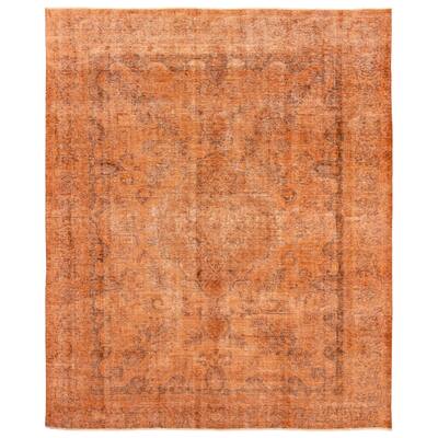 ECARPETGALLERY Hand-knotted Color Transition Burnt Orange Wool Rug - 9'6 x 11'7