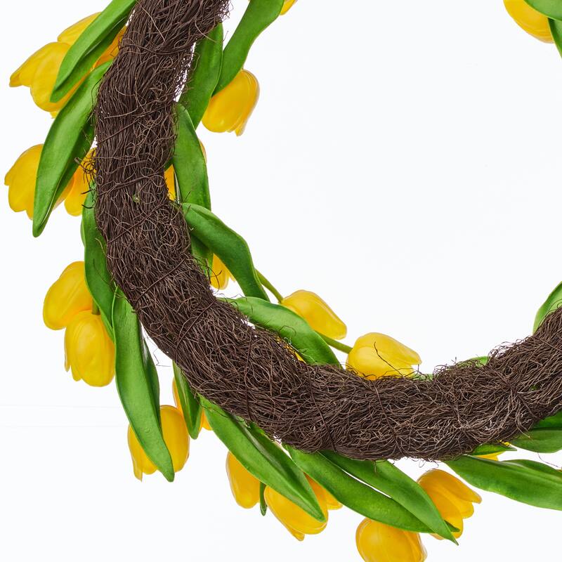 21" Pu Spring Tulip Wreath