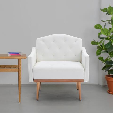 Modern Accent Chair Single Sofa With Rose Golden Feet