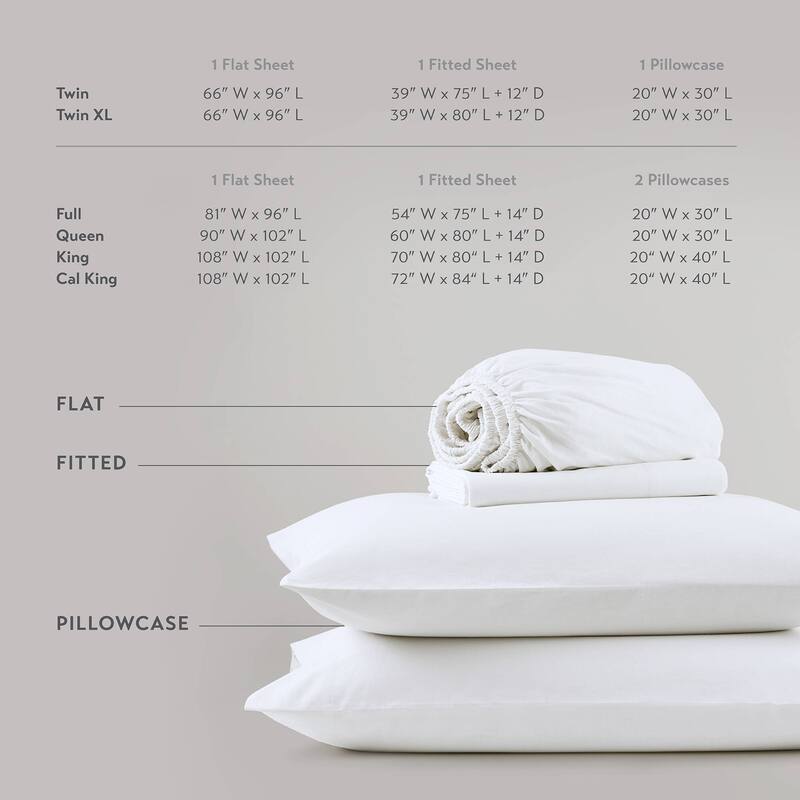 Chelsea Square Cotton 144TC 100% Cotton Solid Sheet Set