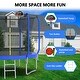 preview thumbnail 7 of 7, Trampoline with Basketball Hoop, Outdoor Trampoline with Enclosure Net