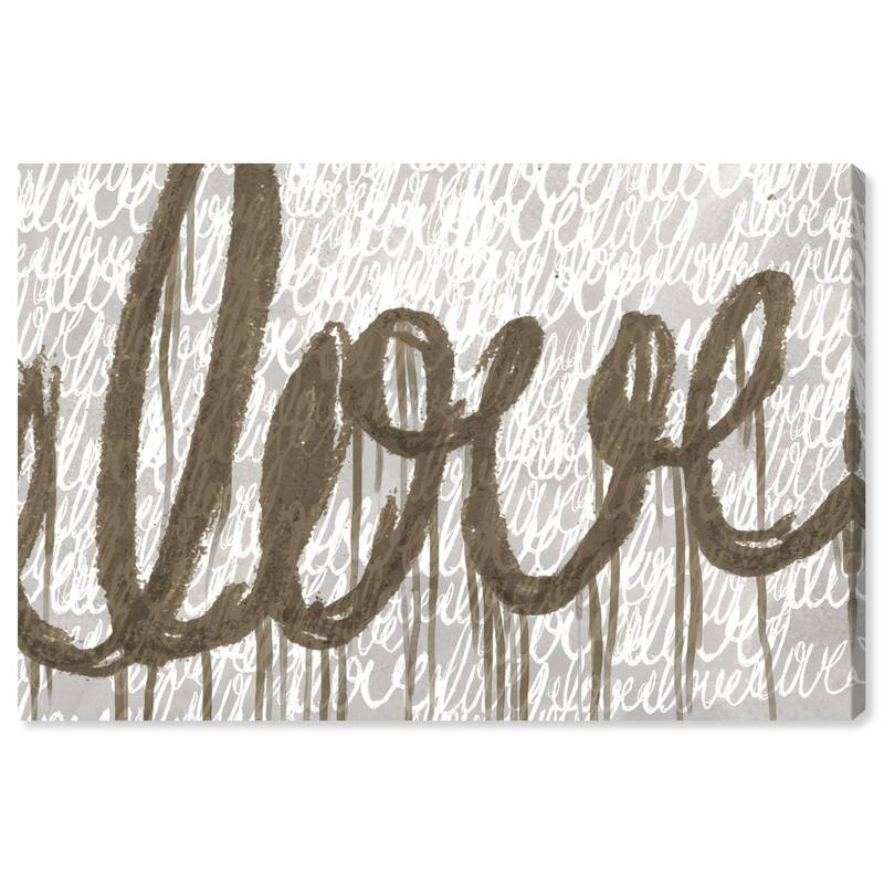 Wynwood Studio Typography and Quotes Round and Round CUSTOM Brown and Taupe Modern & Contemporary Wall Art Canvas Print