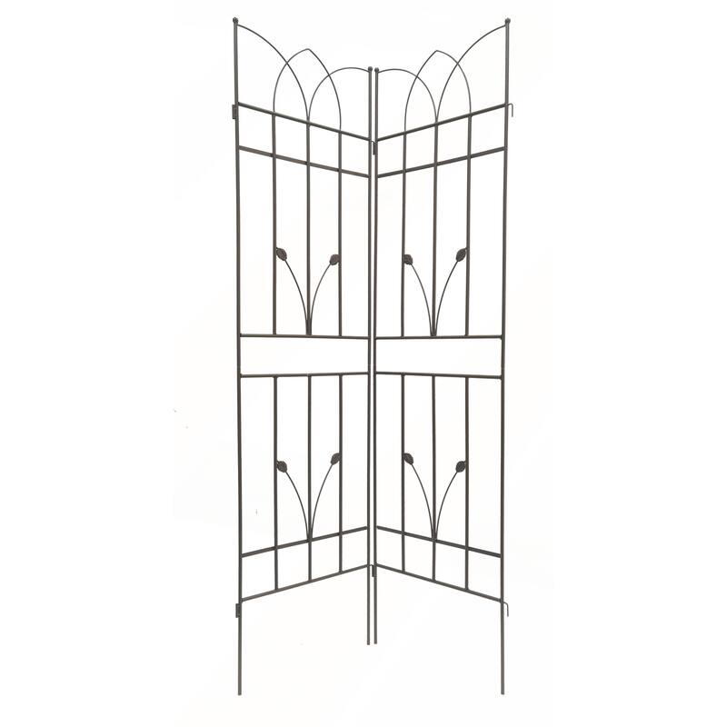 2 Pack Metal Garden Trellis 71in x 17.7in Rustproof Trellis