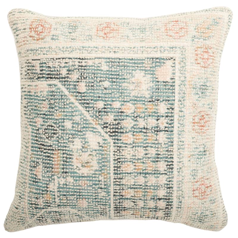 SAFAVIEH Home Cruz 18-inch Teal Decorative Pillow
