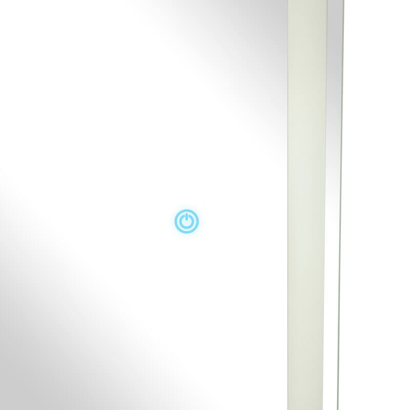 Clear Glass Modern Rectangle LED Mirror