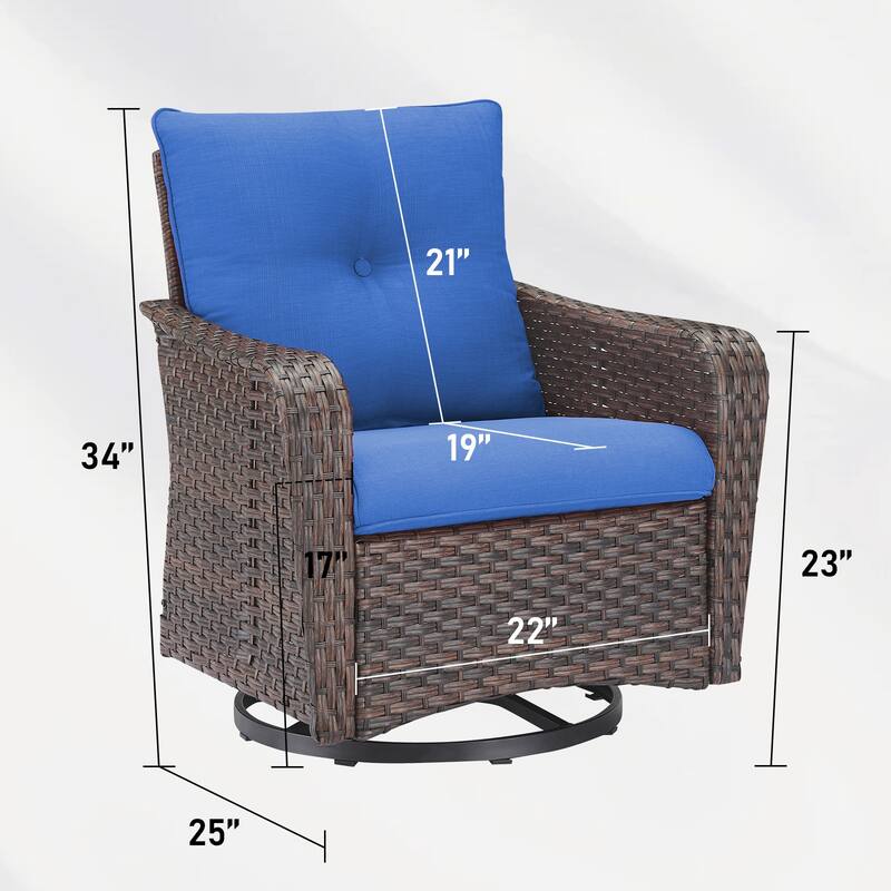 2 Piece Glider Chairs for Backyard