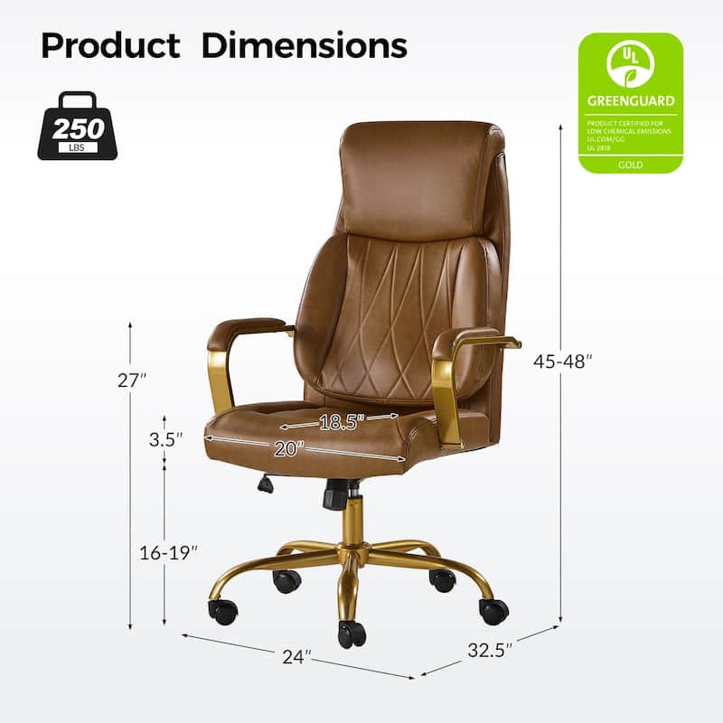Jode Ergonomic Office Chair with Lumbar Support by HULALA HOME