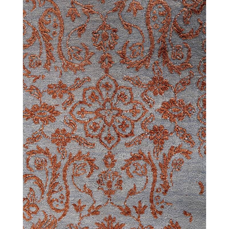 Ikat One-of-a-Kind Hand-Knotted Area Rug - Gray, 9' 1" x 12' 4" - 9' 1" x 12' 4"