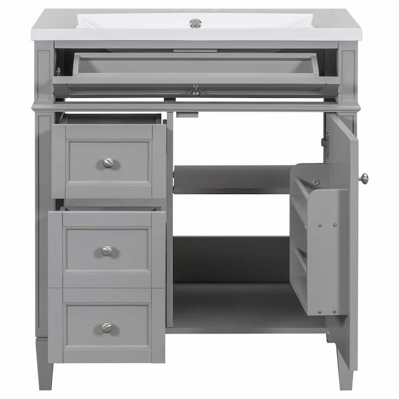 30'' Bathroom Vanity Set with Mirror Cabinet