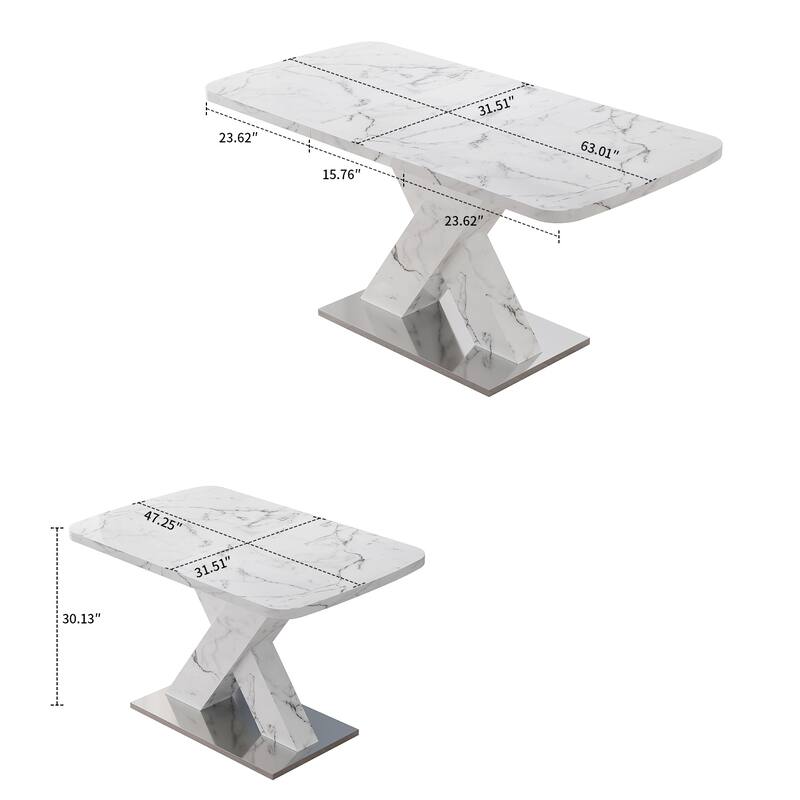 Elegant Stylish Stretchable Wooden Dining Table with Self-Storage Leaf