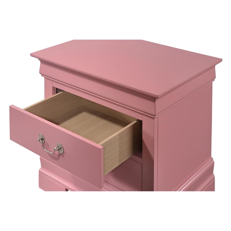 Louis Phillipe 2-drawer Wooden Nightstand