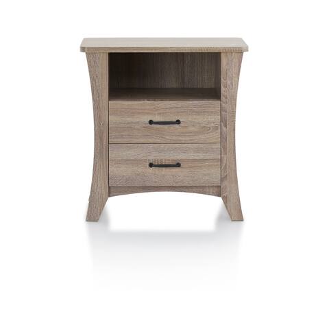 ACME Colt Nightstand with 2 Drawers in Rustic Natural