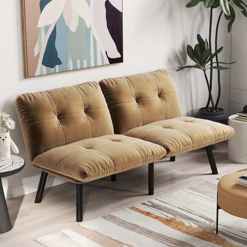 Brown Convertible Folding Modern sofa Bed