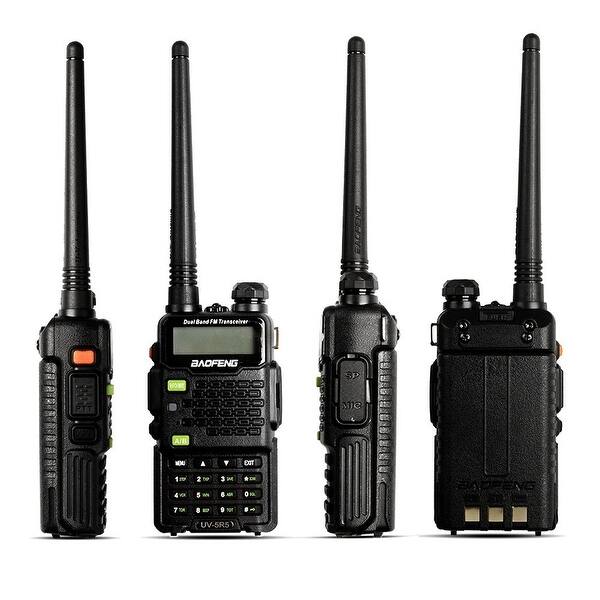 Baofeng Uv 5r5 Dual Band Two Way Radio Transceiver Uhf Vhf Bundle With Earpiece Built In Vox Function S On Sale Overstock