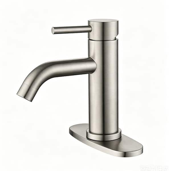 slide 2 of 14, Single-Hole Single-Handle Bathroom Sink Faucet Silver