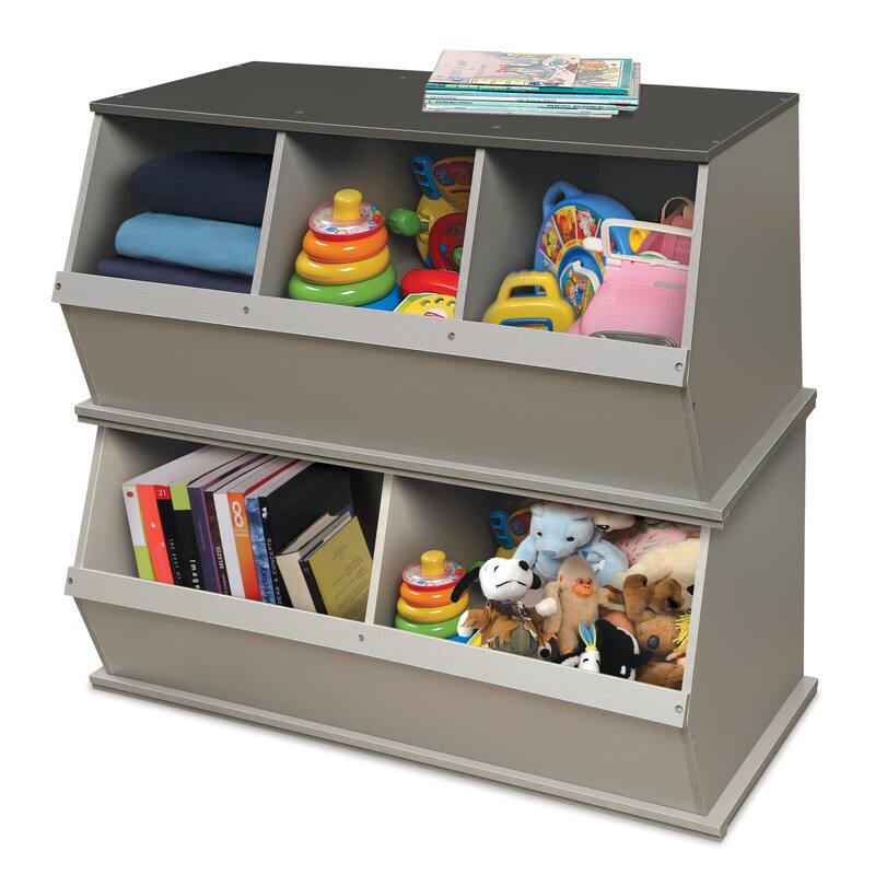 Taylor & Olive Lantana Two Bin Stackable Storage Cubby
