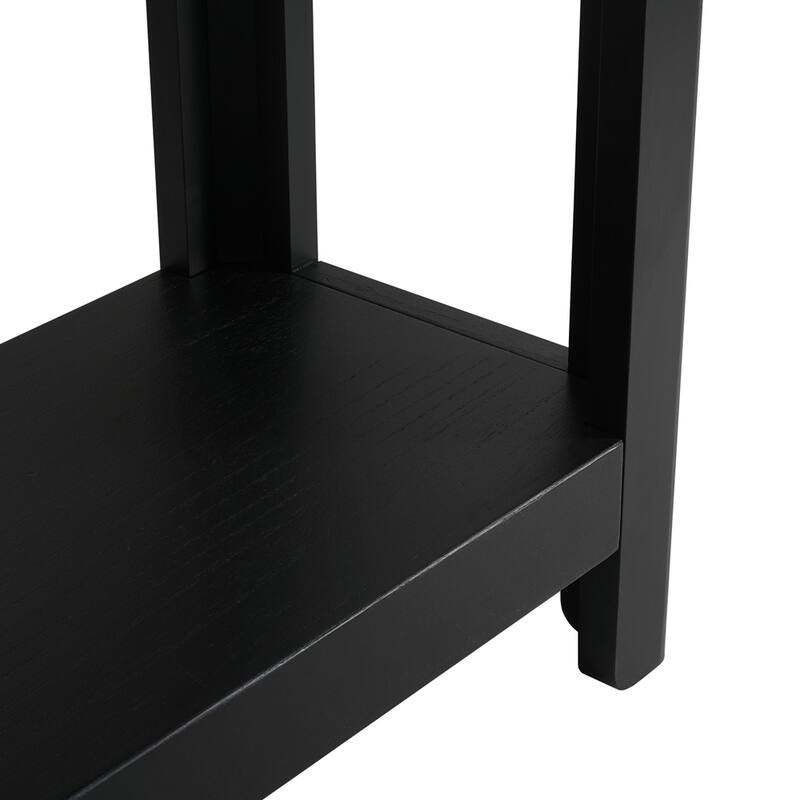 Modern Farmhouse Console Table with Open Shelf