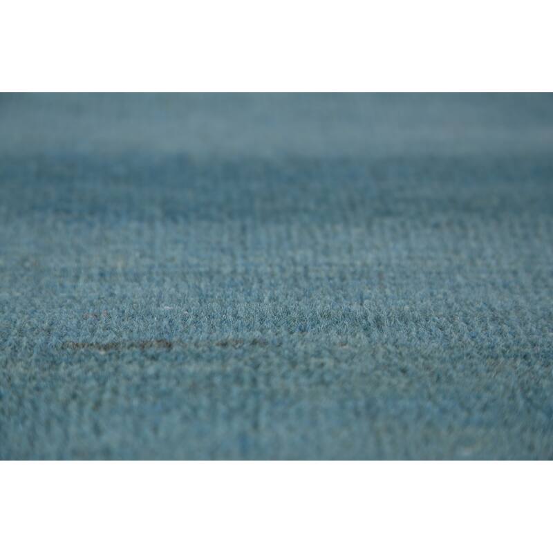 Light Blue Gabbeh Modern Rug Handmade Wool Carpet - 3'9" x 6'0"
