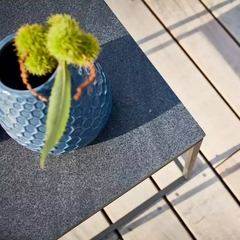 DreamPatio Jestin Real Granite Outdoor Square Side Table