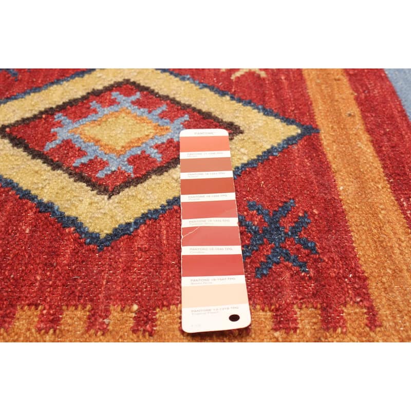 ECARPETGALLERY Flat-Weave Ankara FW Red Wool Kilim - 5'3 x 8'1