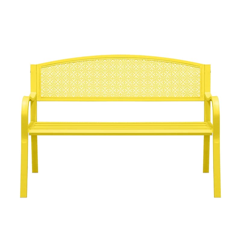 Maypex 2-Person Metal Outdoor Garden Bench
