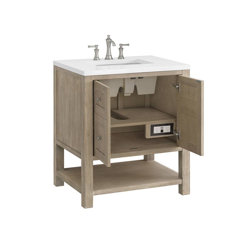 James Martin Vanities Breckenridge 30" Single Vanity, Whitewashed Oak