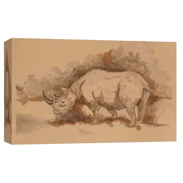 PTM Images 9-102185 PTM Canvas Collection 8" x 10" - "Radar" Giclee Rhinoceroses Art Print on Canvas