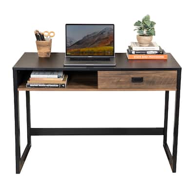 Oslo Contemporary Studio Workstation Desk with Drawer