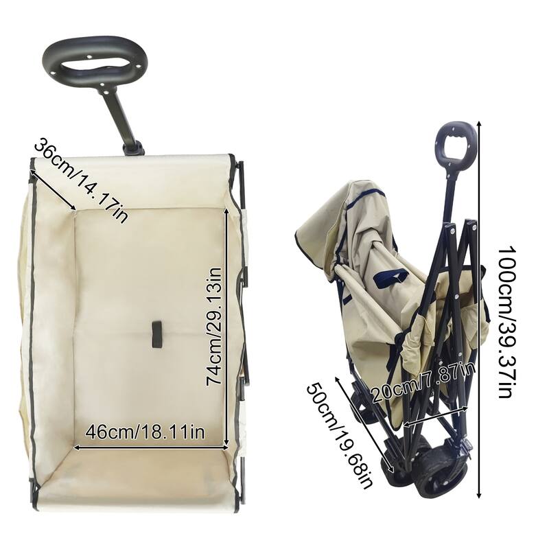 Foldable Heavy Duty Garden Camping Beach Cart Trolley Cart