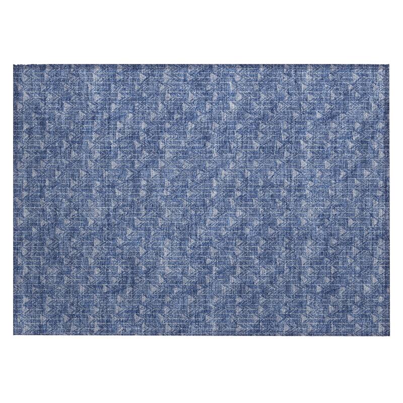 Alfiri Sleek Geometric Weather Resistant Timeless Fusion Outdoor Rug