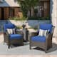 Option Navy Blue-Brown Wicker