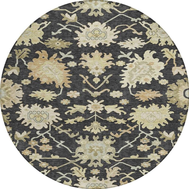 HomeRoots Floral Traditional Rectangle Outdoor Rug