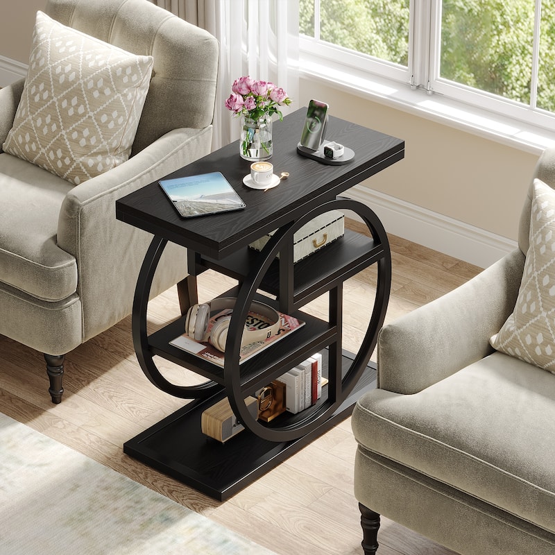 Small 3-tier Living Room End Tables And Side Tables with Metal Frame