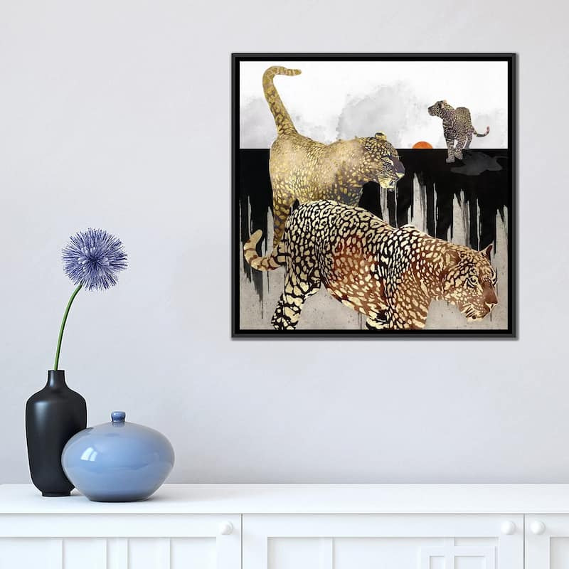 iCanvas "Minimal Leopards" by SpaceFrog Designs Framed Canvas Print
