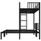 preview thumbnail 11 of 10, Black Metal Detachable Triple Bunk Beds for 3, Twin/Twin/Twin size