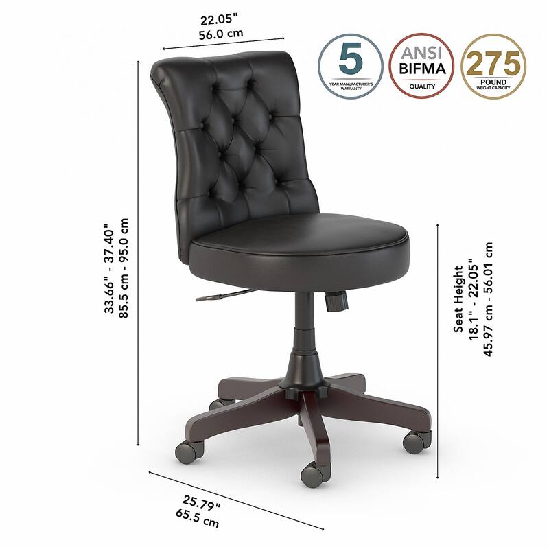 Key West Mid Back Tufted Office Chair by Bush Furniture