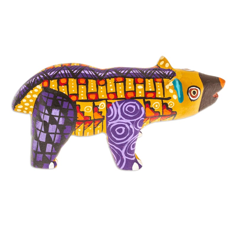 Novica Handmade The Noble Master In Yellow Wood Alebrije Figurine