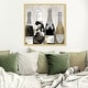 preview thumbnail 26 of 25, Oliver Gal 'Pass the Bottle Night' Drinks and Spirits Framed Wall Art Prints Champagne - Black, Gold 30 x 30 - Gold