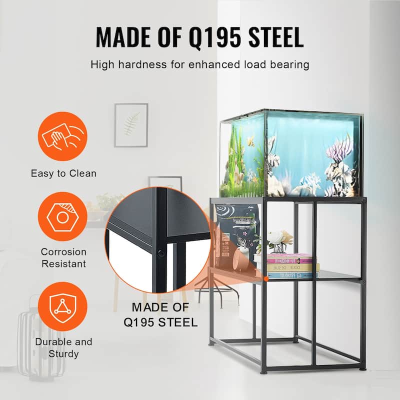 Aquarium Stand Reptile Tank Stand with Storage, Cabinet and Hardware Kit