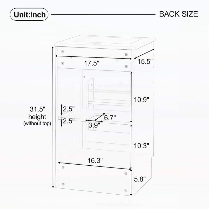 18" Bathroom Vanity with Sink