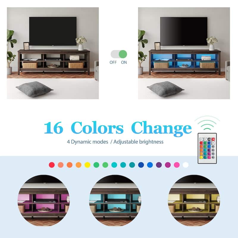 70 Inch TV Stand for 75'' TV, Classic Entertainment Center TV Console