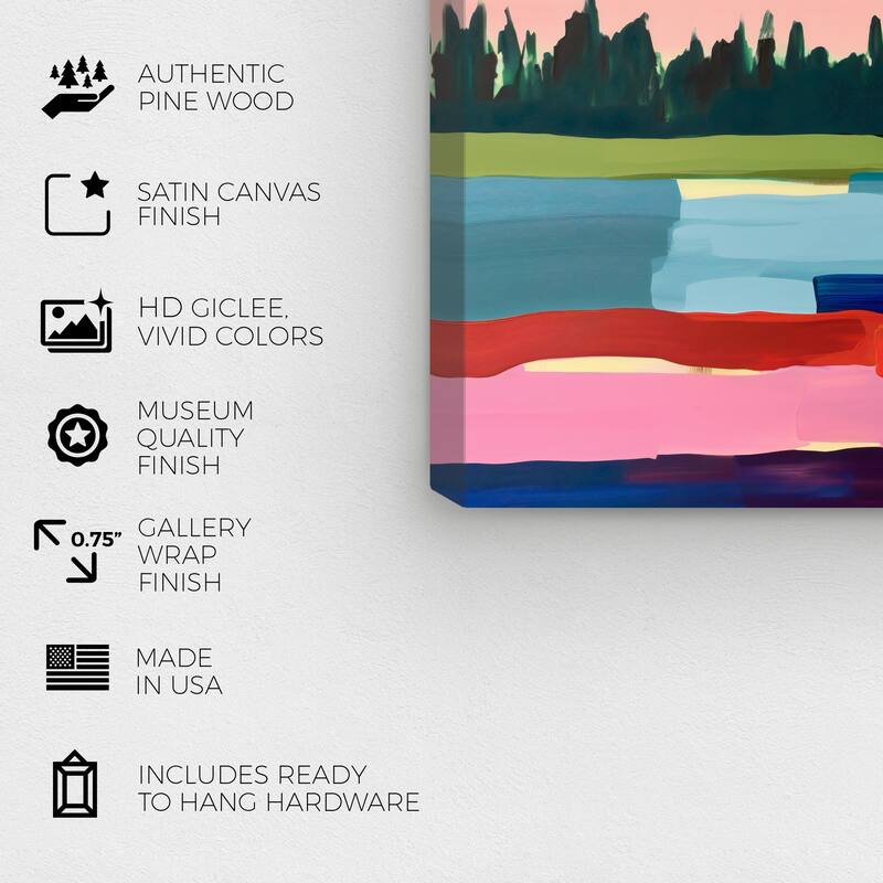 Wynwood Studio Nature and Landscape Spicy Sunset Orange and Tropical Wall Art Canvas Print