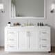 Option White / Giotto Quartz Top / Brushed Gold Hardware