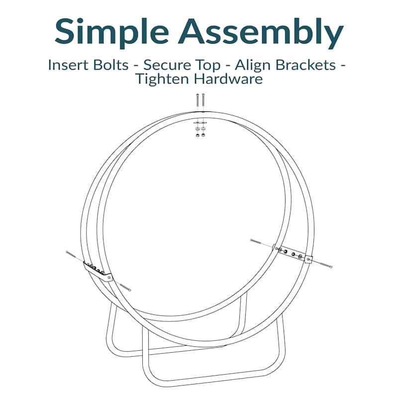 Sunnydaze Firewood Log Hoops and Covers - Multiple Options