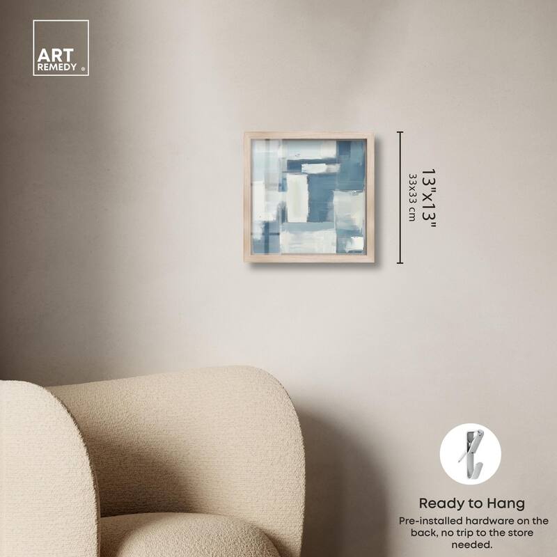 Deconstructed Blue III Shadowbox by Art Remedy