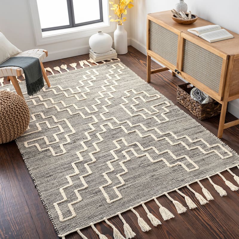 Artistic Weavers Giorra Global Geometric Area Rug - 6' x 9' - Dark Gray