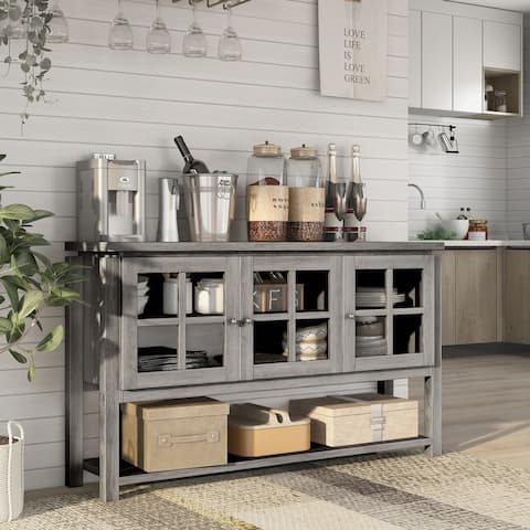 Furniture of America Wins Modern Farmhouse 5-shelf Buffet Table