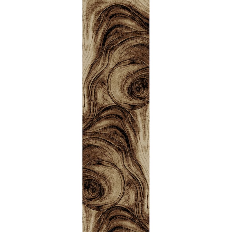 American Destination Flat Top Brown Lodge Area Rug - 2' 3" x 7' 7" - Runner
