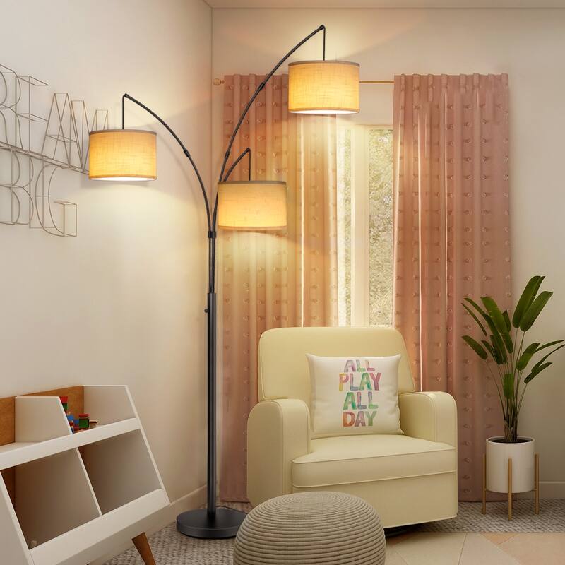 80" Tree Floor Lamp with Remote Control and Dimmable 3 Color Tempetures
