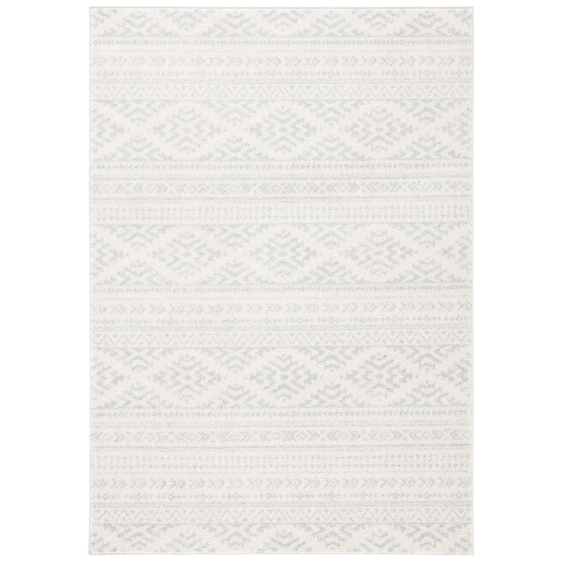 SAFAVIEH Tulum Vetuta Moroccan Boho Chic Area Rug - 2' x 4' - Ivory/Light Grey